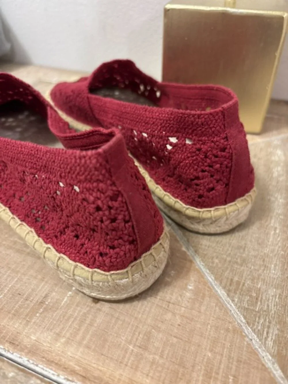 NWOT Soludos Original Crochet Espadrilles Reef Red Sizes 7, 8, 9, 10